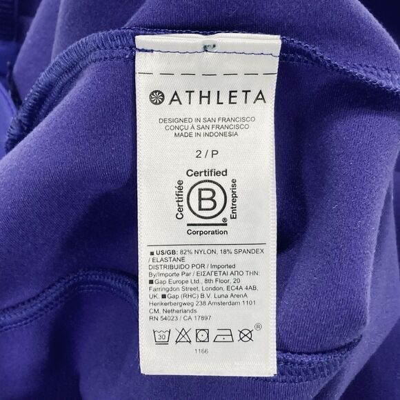 Athleta Glacier Snow Skinny Pant ll Womens 2 Purple Sporty Activewear Stretchy - Picture 15 of 15
